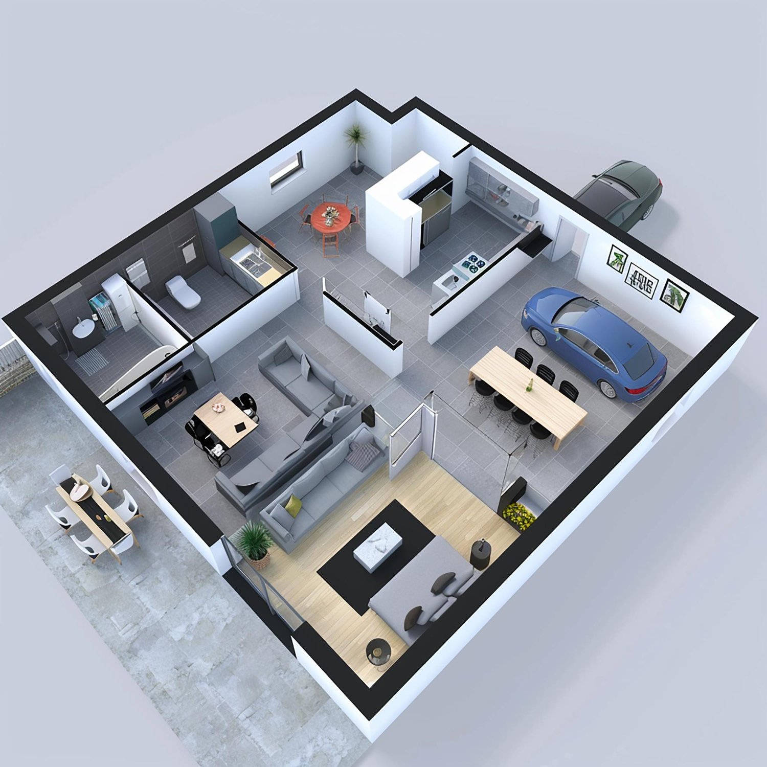 Office Layout 3D Model